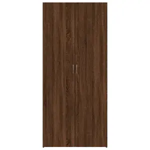 Berkfield Shoe Cabinet Brown Oak 80x35.5x180 cm Engineered Wood