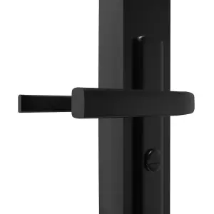 Berkfield Interior Door ESG Glass and Aluminium 83x201.5 cm Black