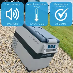 Totalfreeze Portable Fridge Freezer - 12V 24V Volt Outdoor Van Fridge - App Controlled Dual Zone Car Refrigerator - 35 Litre