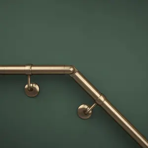 Rothley Antique Brass Bannister Staircase Handrail Adjustable Elbow (Diam) 40mm