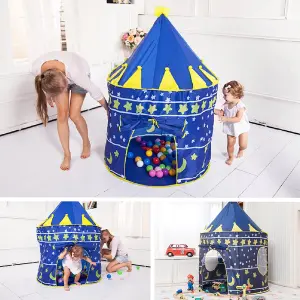 KIDS POP UP WIZARD PRINCESS CASTLE BALL PLAYING TENT INDOOR OUTDOOR PLAYHOUSE