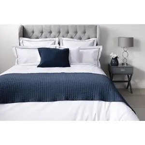 Belledorm Crompton Quilted Bed Runner Navy (220cm x 70cm)