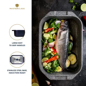 MasterClass Large Roasting Tin with Handles - Metallic Blue