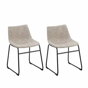 Yorba Linda Upholstered Dining Chair (Set of 2) Beige