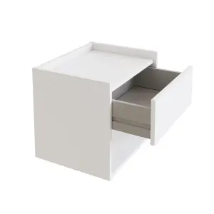 GFW Harmony Wall Mounted Pair of Bedside Tables White