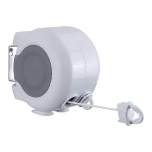 Double Line 26m Retractable Clothes Washing Reel Line - Durable And Compact - Wall Mountable - UV Stable Protective Casing