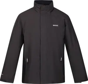 Regatta Waterproof Men's Dark Grey And Black Breathable Matt Jacket, Size: M