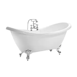 Balmoral 1750mm Double Ended Slipper Bath with Black Claw & Ball Feet