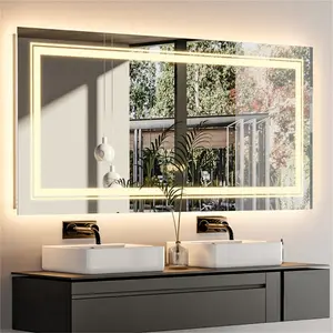 LED Illuminated Bathroom Mirror Fog Free Touch Sensor 60cm H x 100cm W