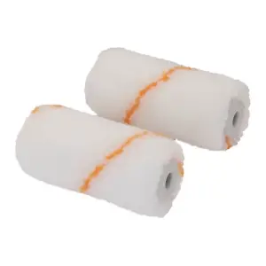 GoodHome Medium Pile Woven polyester Roller sleeve, Pack of 2, (L)65mm (D)15mm