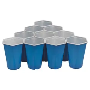 URBNLIVING 31cm Height 30Pcs beverage Pong Set Hexagonal Shape Cups Party consume Game With Balls