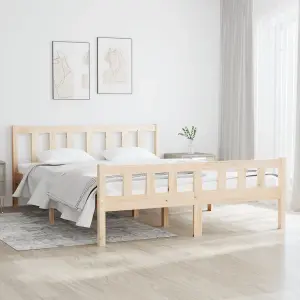 Berkfield Bed Frame Solid Wood 120x190 cm Small Double