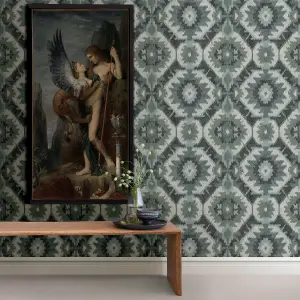 Fine Decor FD25552 Kazac Wallpaper, Euclyptus