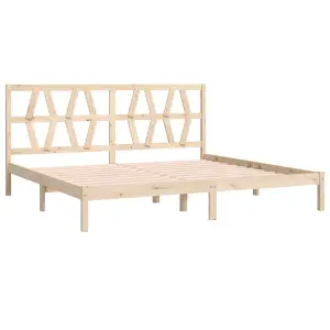 Berkfield Bed Frame Solid Wood Pine 200x200 cm