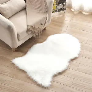 White Soft Rug Rooms Decor Floor Rugs For Living Room 120cm L x 75 cm W