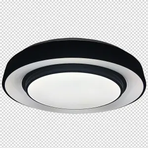 Milagro Naomi Stylish 38CM Black LED 24W(122W) Ceiling Lamp With Included Remote To Achieve Perfect Brightness And Temperature