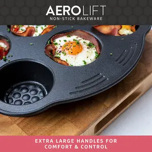 Prestige Aerolift Black Carbon Steel Dishwasher and Freezer Safe Non-Stick Baking Pan Set Pack of 4