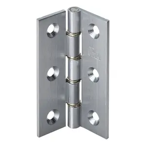 7.6cm H x 5cm W Butt Bearing Pair Door Hinges Satin Chrome