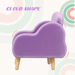 ZONEKIZ Cloud-Shaped Toddler Armchair, Kids Chair, 1.5-3 Years - Purple