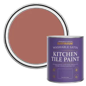 Rust-Oleum Salmon Satin Kitchen Tile Paint 750ml