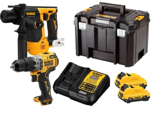 Dewalt DCK2102L2T 12v XR Brushless Twin Kit SDS + Compact Hammer Drill Kit