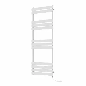 Rinse Bathrooms Electric Flat Panel Heated Towel Rail White Bathroom Ladder Radiator Warmer 1600x600mm 800W