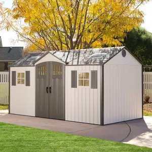 Lifetime 15 Ft. x 8 Ft. High-Density Polyethylene (Plastic) Outdoor Storage Shed with Steel-Reinforced Construction