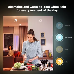 Philips Hue White Ambiance Smart Bulb Twin Pack LED B22 with Bluetooth - 1100 Lumen