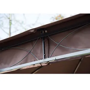 Outsunny 3m x 3m Garden Metal Gazebo Marquee Party Tent Canopy Shelter Pavilion