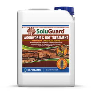 Soluguard Woodworm and Rot Treatment - (1x5L Clear & Sprayer) - Ready for Use & Spear & Jackson Sprayer.