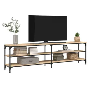 Berkfield TV Cabinet Sonoma Oak 180x30x50 cm Engineered Wood and Metal