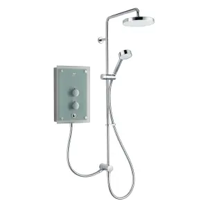 Mira Azora Dual Transparent Chrome effect Thermostatic Electric Shower, 9.8kW