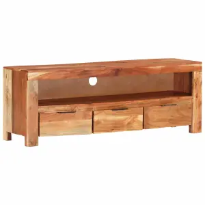 Berkfield TV Cabinet 110x30x40 cm Solid Acacia Wood