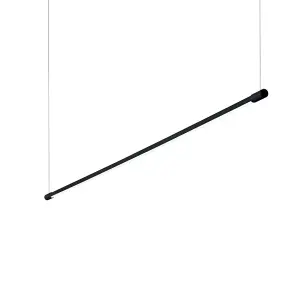 Luminosa Yoko LED Decorative Linear Integrated Pendant Light Black, 3000K