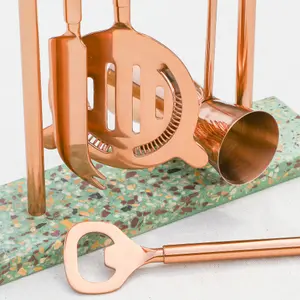 Copper Standing Barware Party Drinkware Cocktail Tool Set