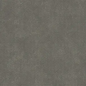 Grandeco Danillo Soft Geometric Pattern Metallic Blown Vinyl Wallpaper, Charcoal Black