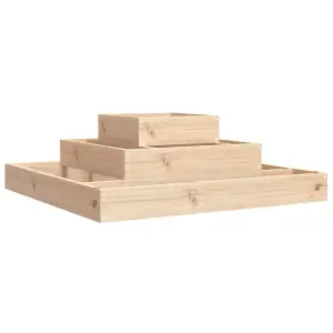 Berkfield Planter 80x80x27 cm Solid Wood Pine