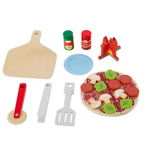 Teamson Kids My Little Helper Pizza Oven & 24 pc. Accessory Set, Grey/Natural