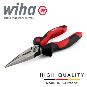 Wiha Needle Nose Pliers Industrial Standard 160mm With Cutting Edge 32322