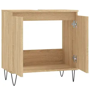 Berkfield Bathroom Cabinet Sonoma Oak 58x33x60 cm Engineered Wood