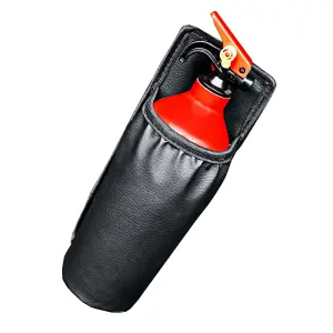 Fire Extinguisher Holder Only Universal Car Fire Extinguisher Cover Bag, Faux Leather, Easy Install with Hook & Loop Self Fastener