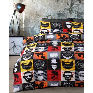 Rasheema Duvet Set Black / Fun Its A Beard Thing / Single - 1 Standard Pillowcase