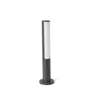 Luminosa Beret LED Outdoor Short Bollard Light Dark Grey IP54