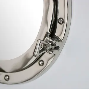 Melody Maison Nautical Porthole Mirror in Silver - 38cm x 38cm