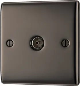 BG Black Nickel Semi-flush Single TV socket