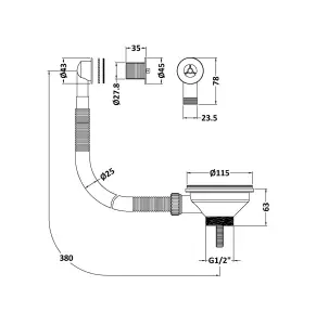 Fireclay Kitchen Bundle - Single Bowl Butler Sink with Tap Ledge, Waste & Bridge Tap, 795mm - Brushed Brass - Balterley