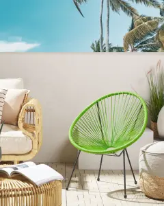 Garden Chair ACAPULCO II PE Rattan Green