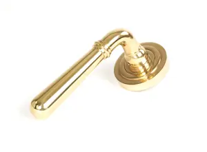 From The Anvil Polished Brass Newbury Lever on Rose Set (Art Deco) - Unsprung