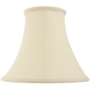 16" Round Bell Handmade Lamp Shade Cream Fabric Classic Table Light Bulb Cover