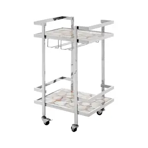 Drummond Metal Bar Cart Silver